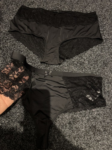 外 2条装高品4i风大秀黑蕾丝蝴蝶结女士T版三角内裤大码125-155斤