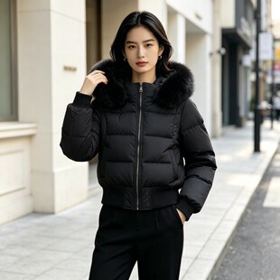 棉衣棉服女2026秋冬季新款收腰羽绒棉长袖小个子短款连帽棉袄外套