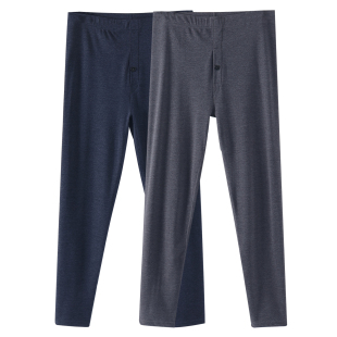 男士德绒保暖裤秋冬季加厚弹力大码内穿秋裤双面磨毛打底线裤绒裤