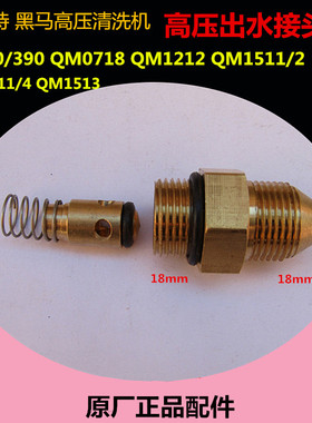 黑马欧赛特QL370/390QM0718/QM1511/2泵头配件水管出水接头止回阀