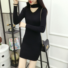 2019新款秋冬季女性感修身长袖毛衣1
