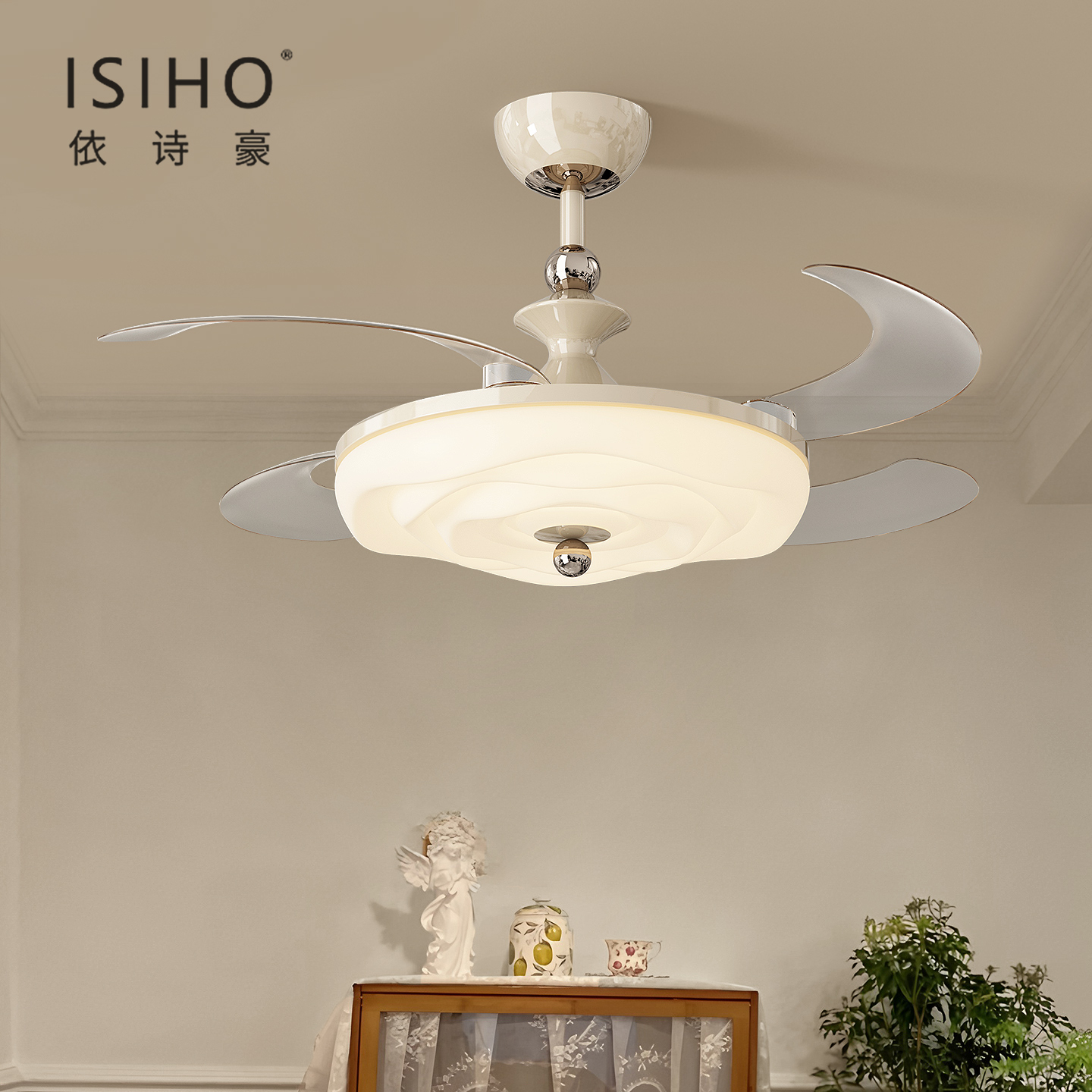 依诗豪法式复古隐形吊扇灯