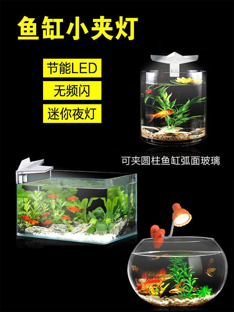 不插电的鱼缸灯迷你小灯无线充电