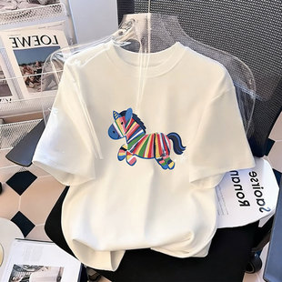 中大童女孩洋气儿童纯棉半袖 2026新款 体恤上衣潮 t恤夏季 儿童短袖