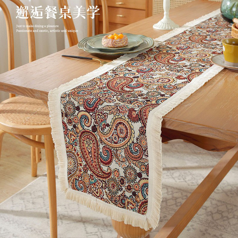 茶几电视柜盖布长条流苏桌旗流苏