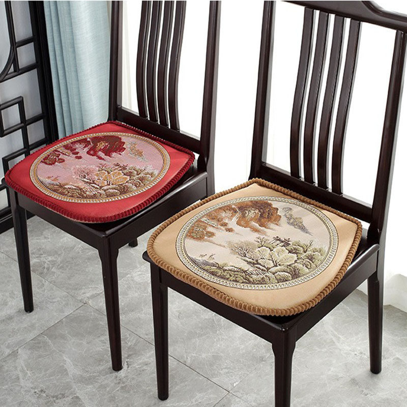 新款复古典扇形餐椅垫秋冬毛绒 椅子坐垫新中式防滑实木凳子屁垫,居家布艺,椅垫,淘宝优惠券,粉丝福利购,淘宝优惠卷