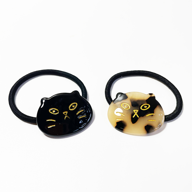 日本卡通猫咪发圈可爱少女头饰呆萌龙猫发绳法式高弹力马尾橡皮筋