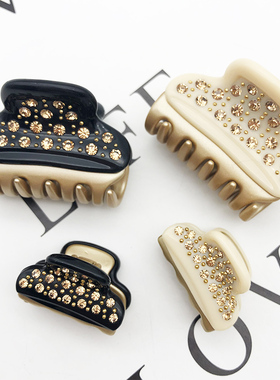 热卖法式经典同款迷你旺多姆满钻抓夹 醋酸高端发夹网红发卡发饰