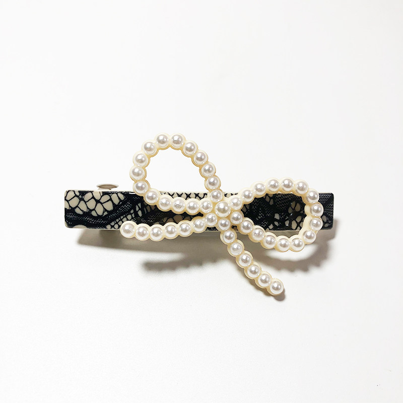 亚历山大同款梦魅珍珠蕾丝8公分蝴蝶结发夹 时尚小香风弹簧夹发饰,饰品/流行首饰/时尚饰品新,发饰,淘宝优惠券,粉丝福利购,淘宝优惠卷