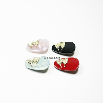 shes西子同款自然复刻夜色金蝶边夹刘海夹盘发捏夹高端发饰碎发夹