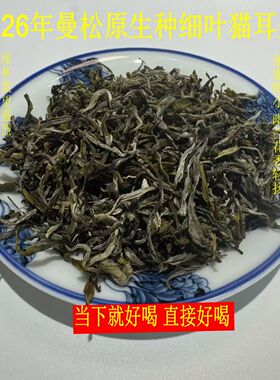 茶魏家2026年曼松王子山原生种小叶猫耳朵晒青普洱散茶50克明前茶
