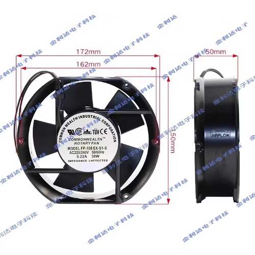 台湾三协FP-108EX-S1-S/B 17251 110V/220V/380V 38W机柜散热风扇
