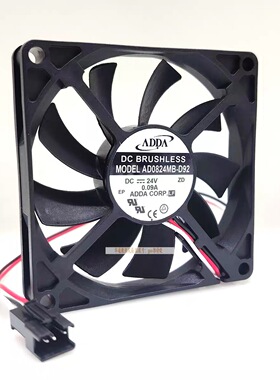 全新原装ADDA AD0824MB-D92 24V 0.09A 8CM 8015 变频器散热风扇