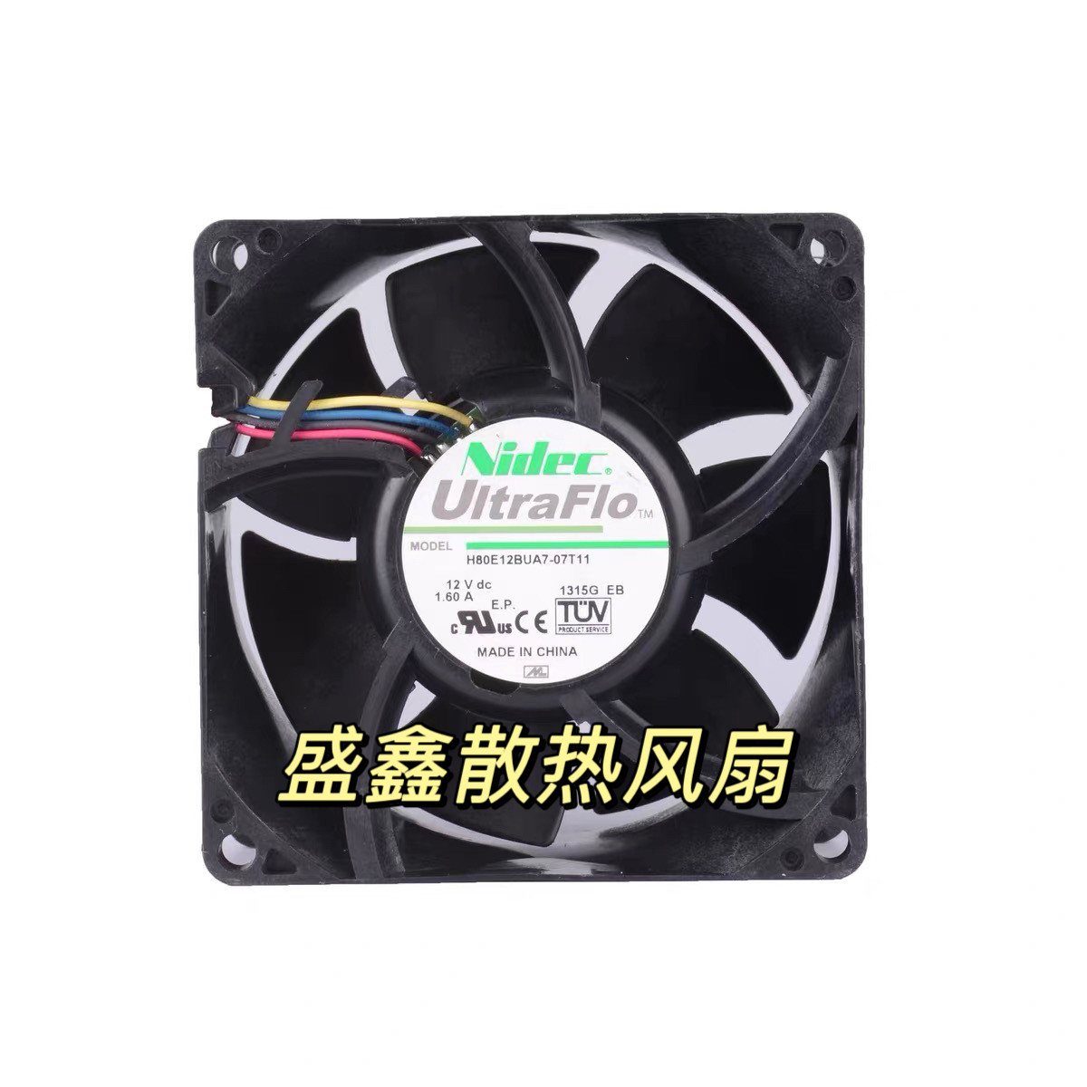 H80E12BUA7-07T11 NIDEC 8038 12V 1.60A 8CM厘米 大风量滚珠风扇