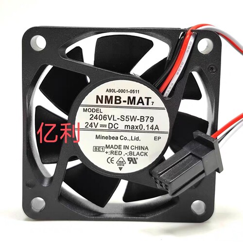 NMB-MAT 2406VL-S5W-B79 24V DC max0.14A 6cm 数控机床 散热风扇