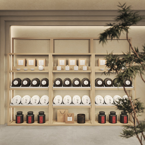 众匠坊简约现代茶叶展示架