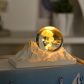 山谷水晶球香薰扩香石小夜灯摆件伴手礼生日礼物送扩香石开业礼品