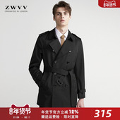 休闲男士 春装 防风潮外套 修身 青年短款 新品 高级感战壕风衣男中长款