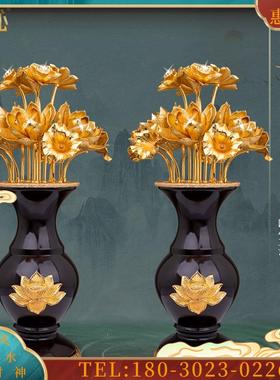 ED金莲花双层宫灯佛前供灯佛家道家用品佛堂寺庙家用长明灯