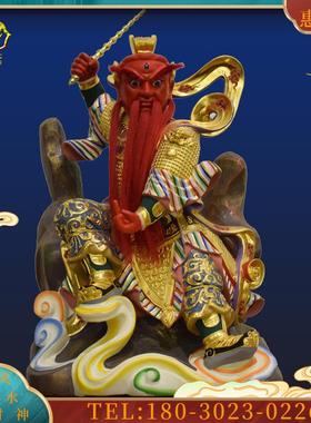 6寸老香樟木木雕天王君神像王灵官佛像太乙雷声应化尊摆件