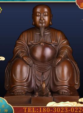 2/16/19英寸纯铜彩绘玄天上帝铜像真武大帝神像供奉摆件