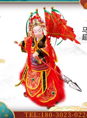 京剧武生中国风布袋木偶摆件