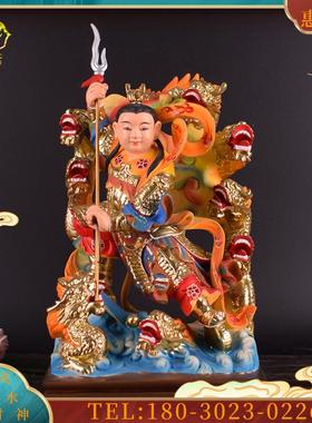树脂九龙双轮哪吒三太子神像中坛元帅脚踏双风火轮哪吒像