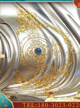 铜雕掐丝珐琅卧佛佛像纯铜释迦牟尼佛铜像释迦佛睡佛家用供奉摆件