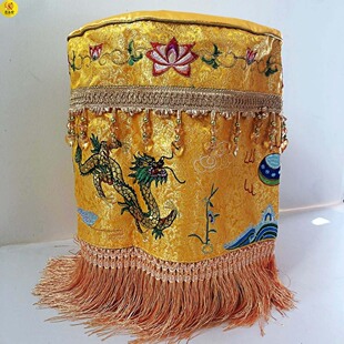 佛伞盖道堂黄罗伞宝盖伞华盖皇梁伞皇凉伞华盖伞蓬刺绣品30CM