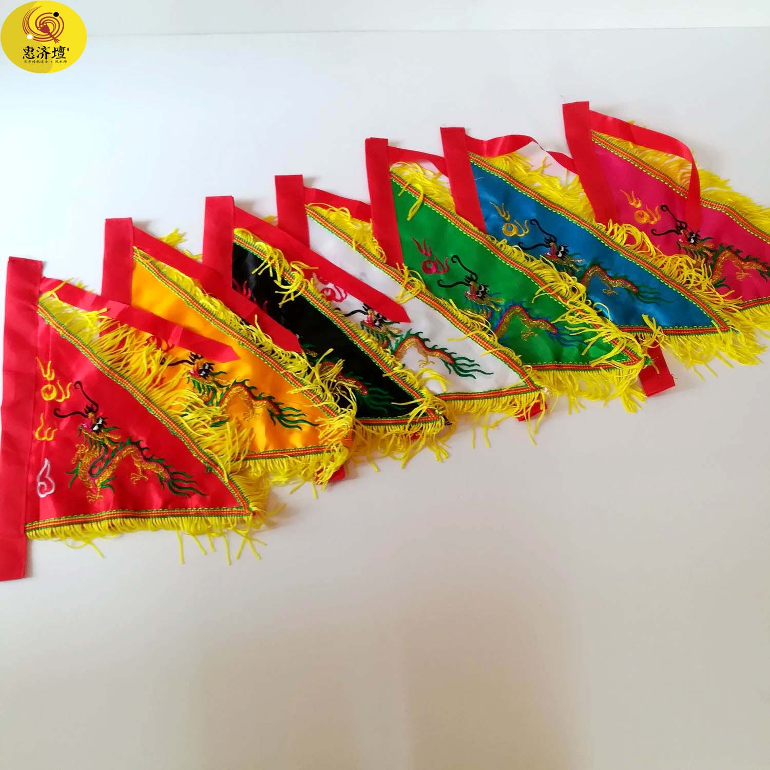 七色小龙旗五色令旗五营旗刺绣品