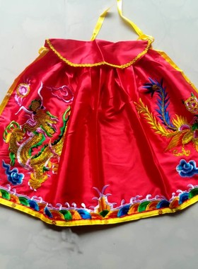 菩萨披风龙凤披风神衣神袍佛袍斗篷珠片刺绣佛衣红色黄色粉色46cm