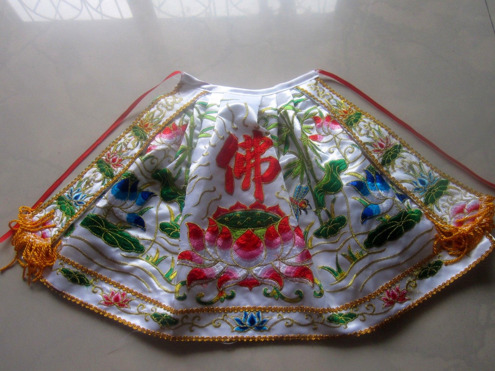 台版佛堂观音佛像菩萨披风斗篷佛袍佛衣神像衣白色高档神明衣30cm