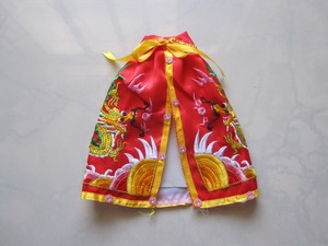 五营将军袍 神像披风佛像披风红色佛衣服 神明衣 红色佛像袍26cm