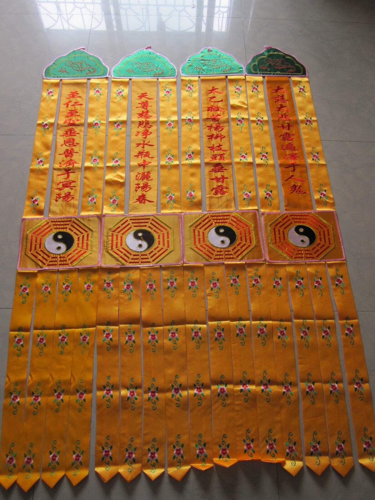 2米道幡 长幡 八卦长幡 经幡 挂幡 道堂装饰刺绣工艺 太乙天尊幡