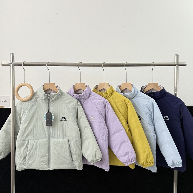 立领拉链设计儿童棉服外套