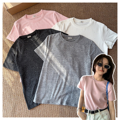 春季新款正肩显瘦女士短袖T恤