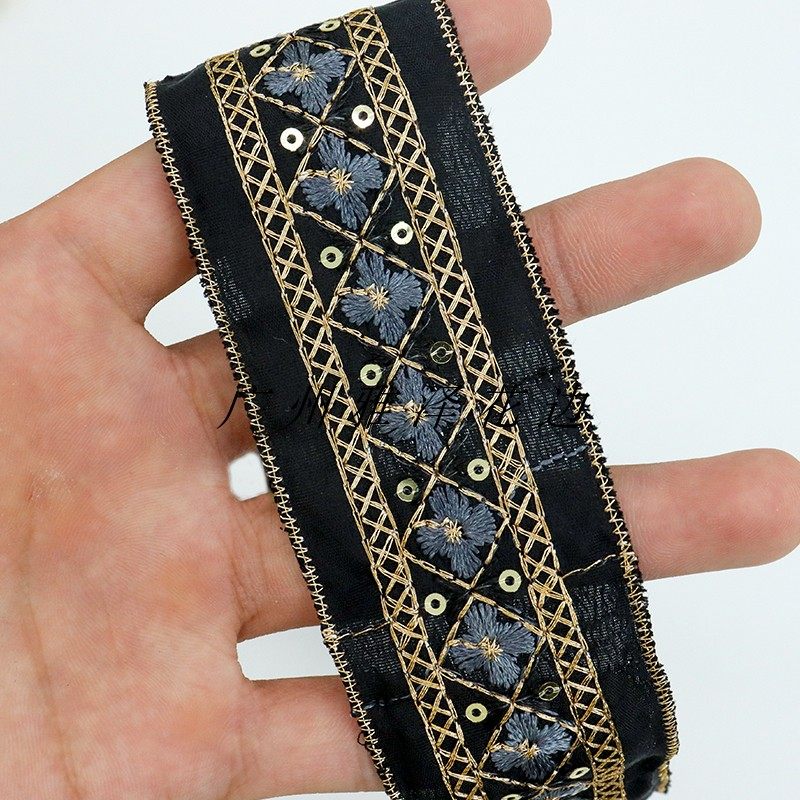 4.3CM宽新品民族风刺绣亮片花边复古手工diy服装衣领鞋帽配饰辅料,居家布艺,花边,淘宝优惠券,粉丝福利购,淘宝优惠卷