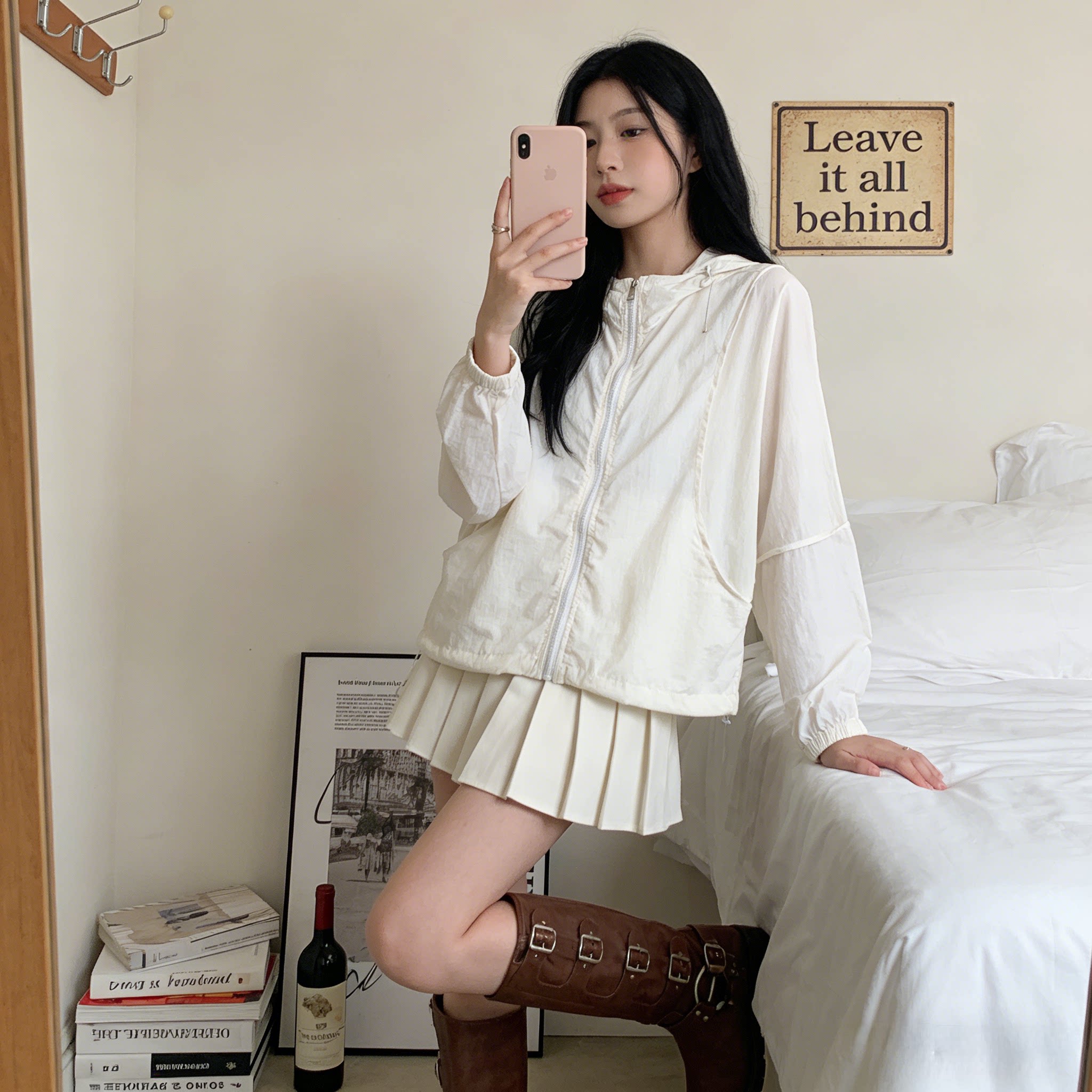 薄款冰丝连帽设计感宽松大码小个子连帽防晒衣外套女休闲空调罩衫