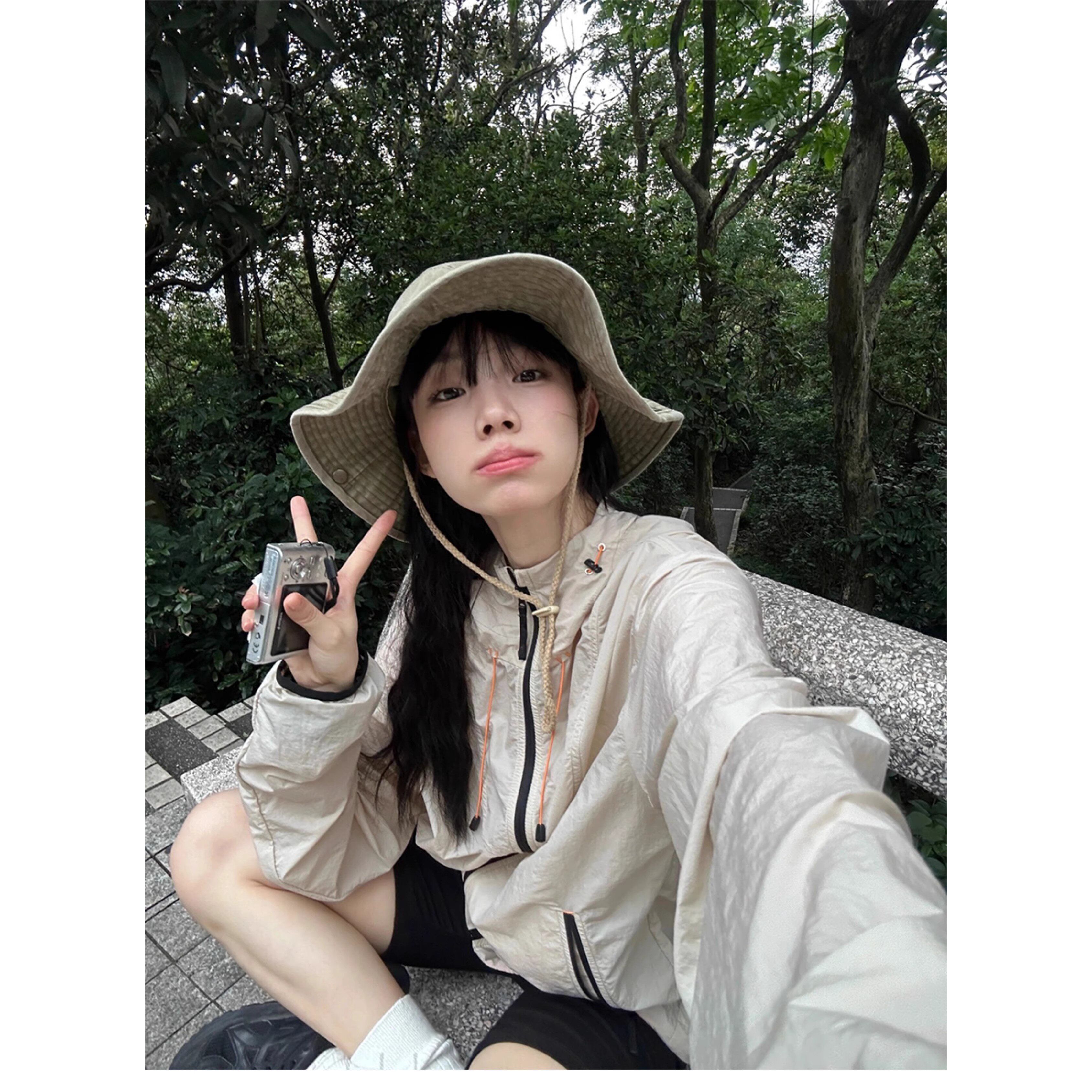 户外设计感连帽宽松大码慵懒风薄款冰丝透气防晒衣外套女空调罩衫