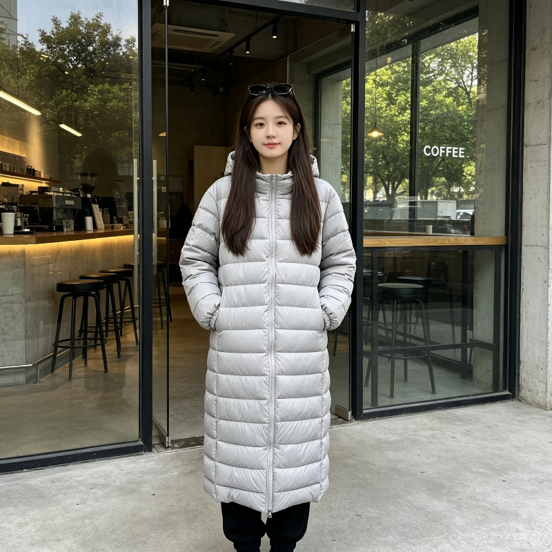 冬季中长款宽松大码小个子连帽休闲百搭棉服外套女面包服棉袄洋气