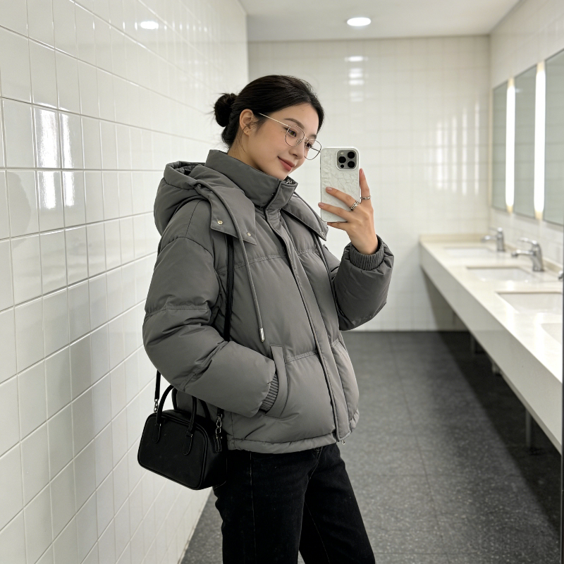 冬季慵懒风设计感加厚保暖防寒宽松大码小个子棉服外套女面包房潮
