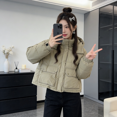 冬季慵懒风宽松大码小个子加厚保暖防寒棉服外套女面包服洋气百搭