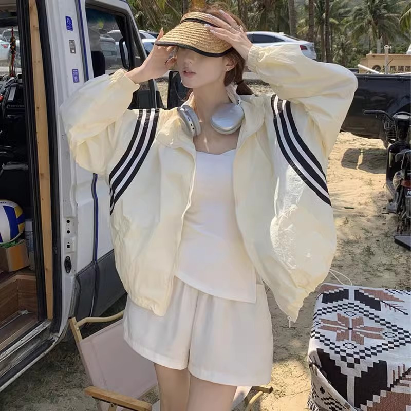 夏季薄款冰丝透气设计感宽松大码小个子防晒衣外套女立领空调罩衫