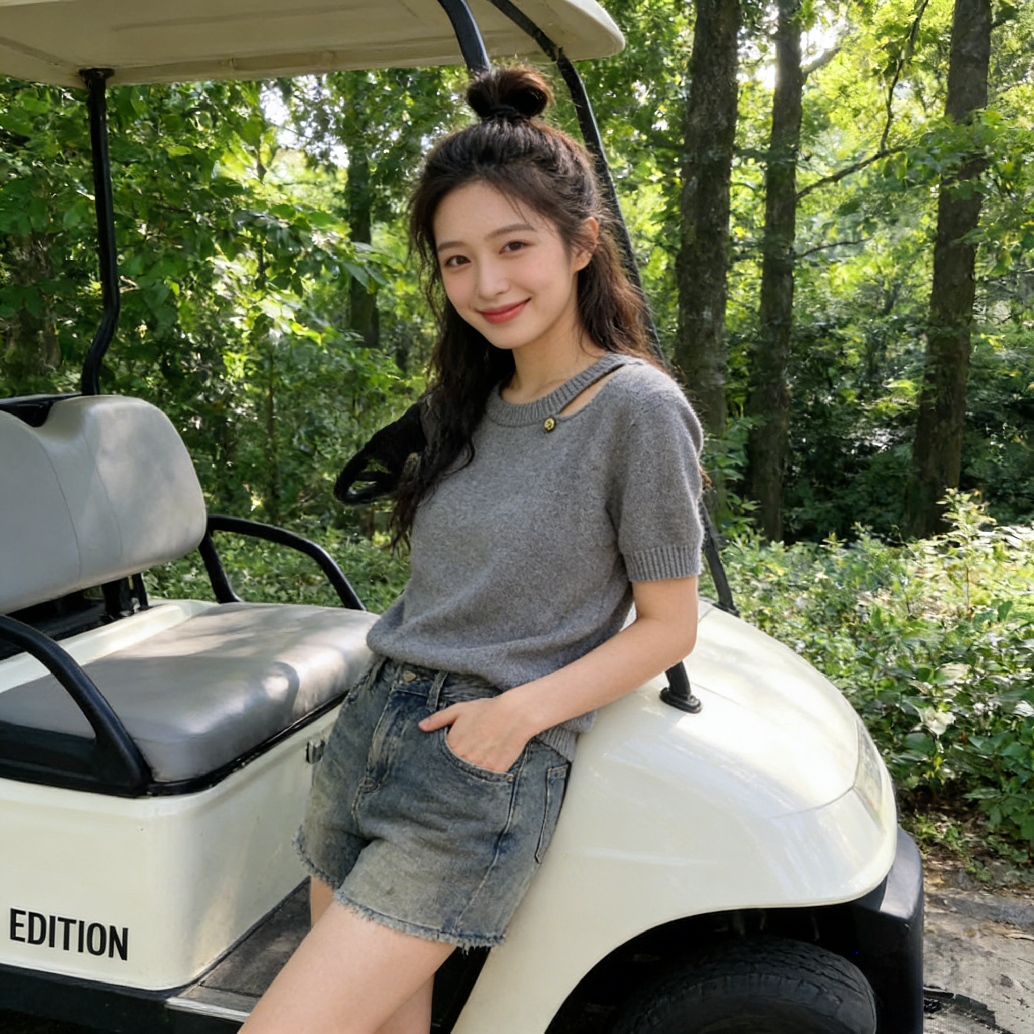 正肩短袖T恤女夏季设计感短款小个子小众修身显瘦上衣洋气百搭潮