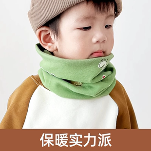 儿童围脖男女秋冬宝宝纯棉女头围巾婴儿冬季防风护耳保暖小孩脖套