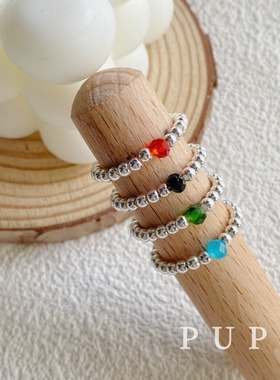 手工戒指纯银原创情侣明星同款