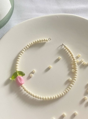 pupu原创手工郁金香串珠ins