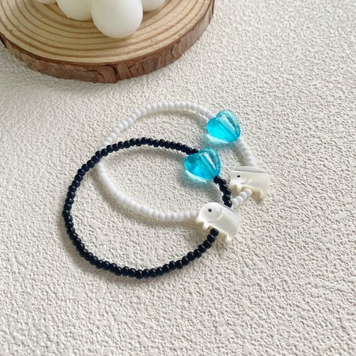 手工爱心串珠串珠同款日韩情侣