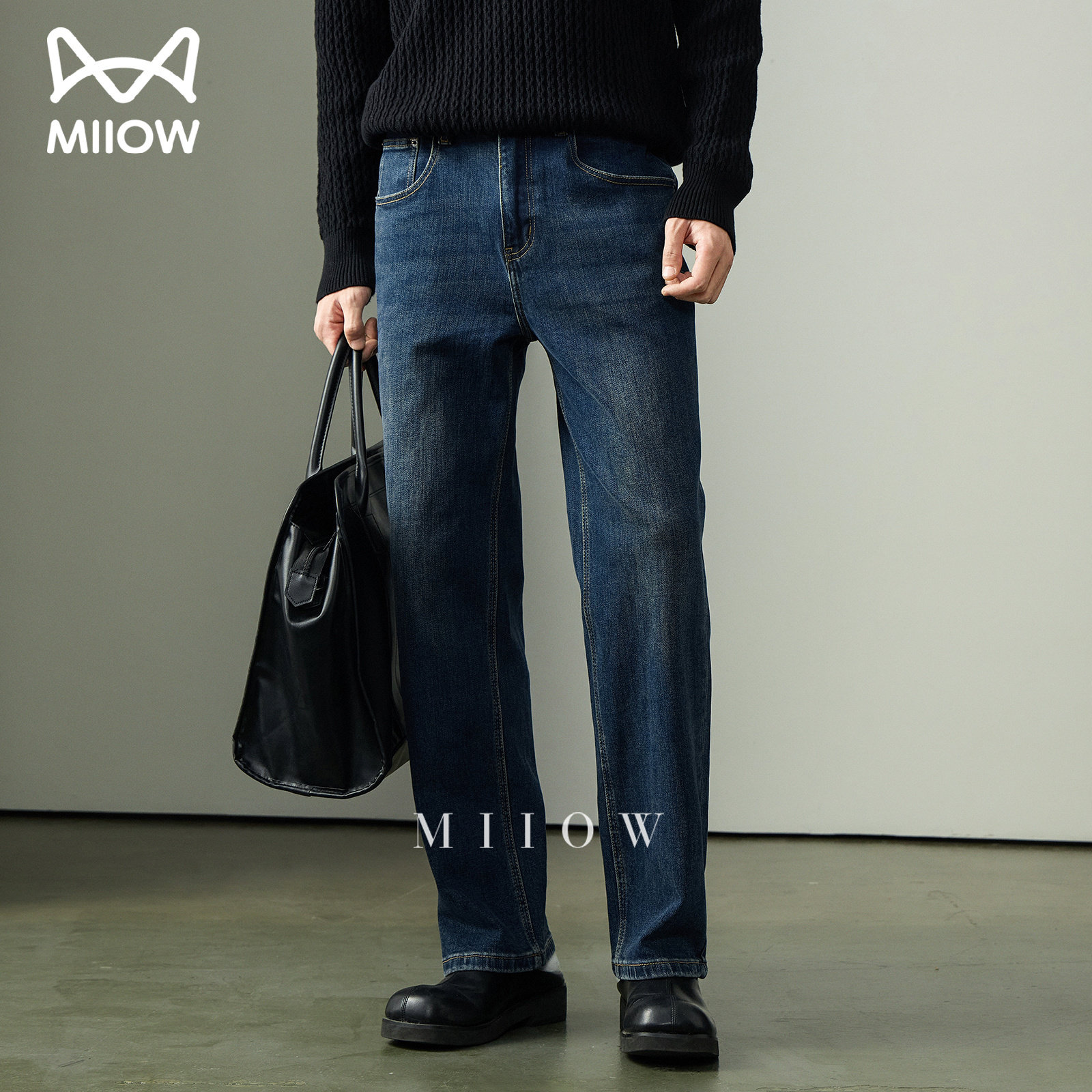 美式复古怀旧直筒牛仔裤男