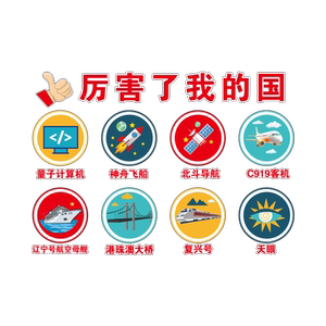 幼儿园环创墙面装饰小学班级教室文化背景墙布置爱国教育宣传海报